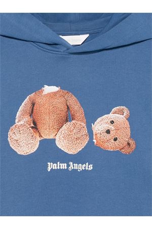 felpa in cotone blu PALM ANGELS KIDS | PBBB012S26FLE001060